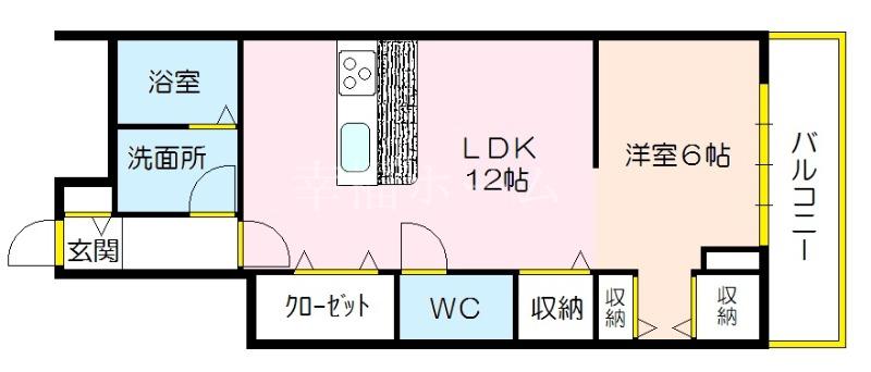 メゾンエスポワール(1LDK/1階)の間取り写真