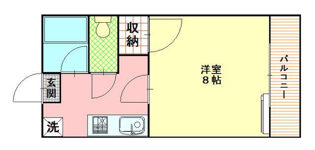 セシボンむつみ(1K/3階)の間取り写真