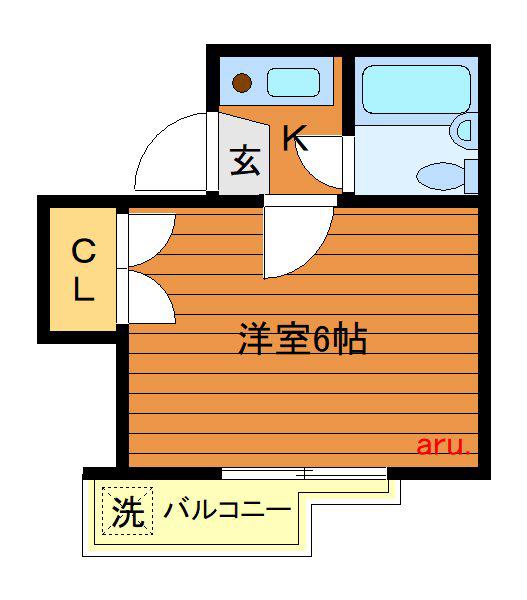 藤パレス井の頭A号館(1K/3階)の間取り写真
