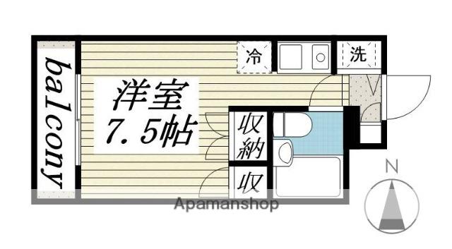 メゾンドポエート(ワンルーム/1階)の間取り写真