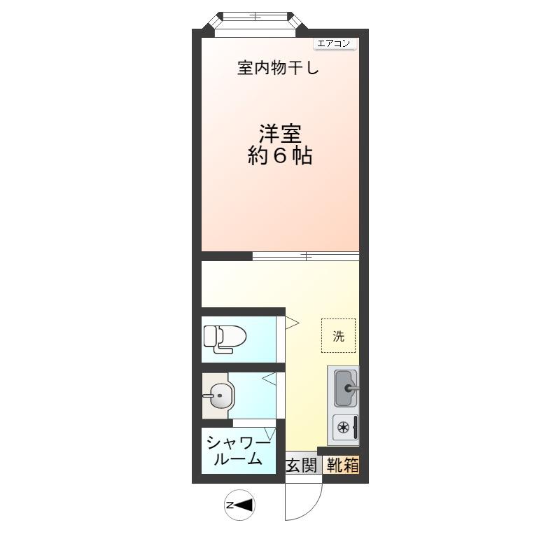 ライフセレクション(1K/2階)の間取り写真