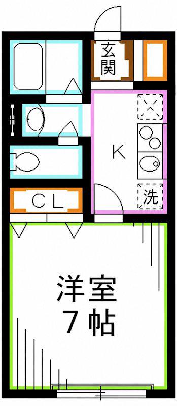 コルティーレ吉祥寺(1K/2階)の間取り写真