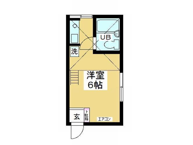 セゾン長瀬(ワンルーム/1階)の間取り写真