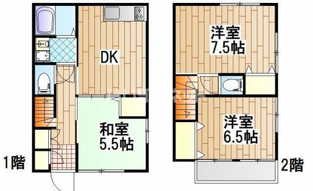 クレール上末吉(3DK/1階)の間取り写真