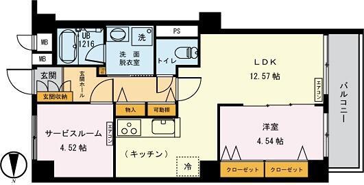 大森ハウス(1SLDK/3階)の間取り写真