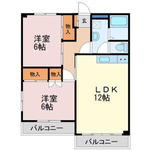 シティ・サンロード(2LDK/2階)の間取り写真