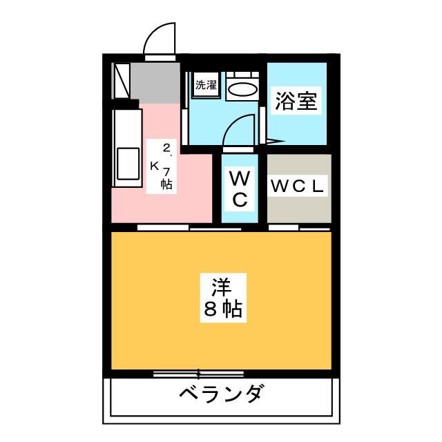 PRECIOUSIX(1K/1階)の間取り写真