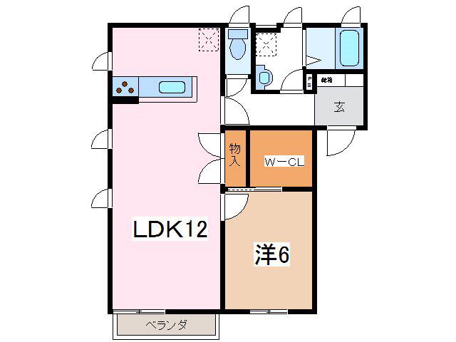 DE ROSA(1LDK/3階)の間取り写真