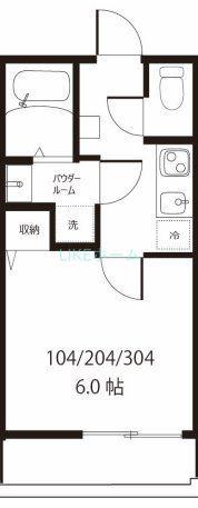 PREMIER NISHI-FUNABASHI(1K/2階)の間取り写真