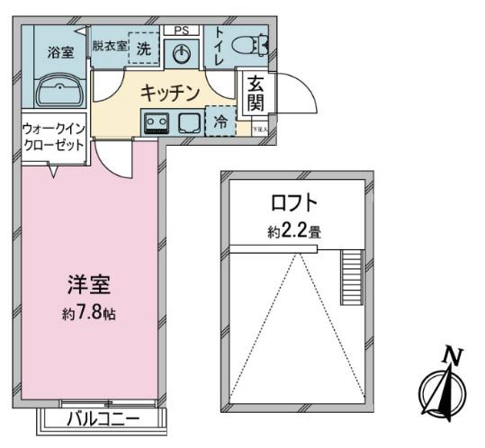 BESTSTAGEシリウス与野(1K/3階)の間取り写真