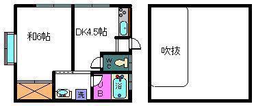 アーバン御庄(2DK/2階)の間取り写真