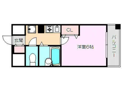 エスリード新大阪第8(1K/6階)の間取り写真