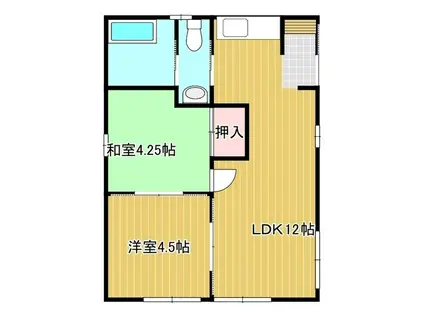 コーポすみれ(2LDK/1階)の間取り写真