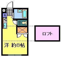 NAKAZU(ワンルーム/2階)の間取り写真