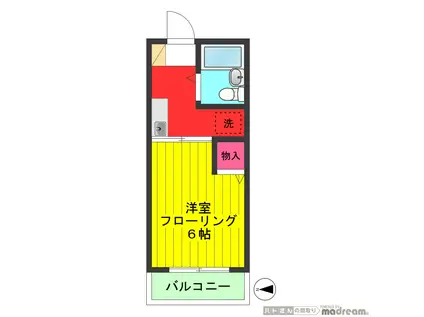 レイク・アベニュー大岡山(1K/1階)の間取り写真