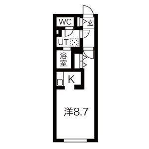 G VIVRE 岡崎駅前(1K/3階)の間取り写真