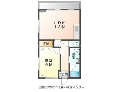 プラチナムII(1LDK/2階)の間取り写真