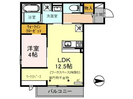 リベルタ(1LDK/3階)の間取り写真