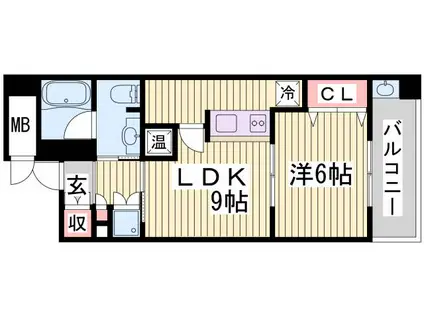 カトルセゾン(1LDK/8階)の間取り写真