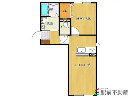 シャーメゾンオオタ(1LDK/2階)の間取り写真