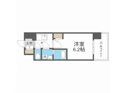 エスリード梅田グレイス(1K/2階)の間取り写真