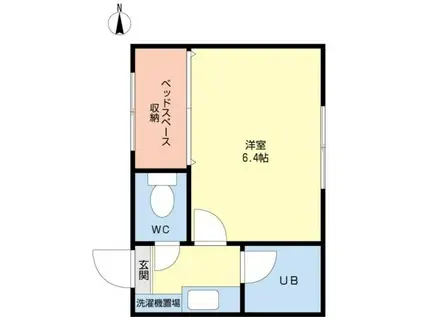 扶桑館 第一 フソウ・ハイムI(1K/2階)の間取り写真