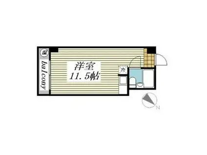 トーカン新宿第2キャステール(ワンルーム/6階)の間取り写真