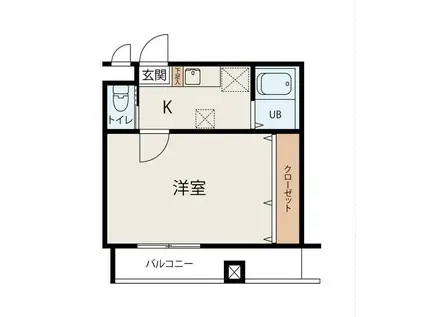 グランメゾン習志野(1K/5階)の間取り写真