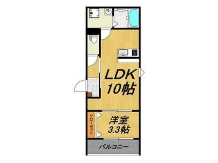 LECOCON一宮VI(1LDK/3階)の間取り写真