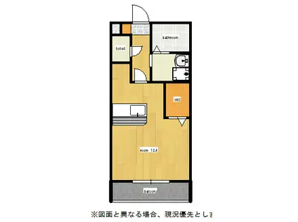 シュケット泉中央(ワンルーム/3階)の間取り写真