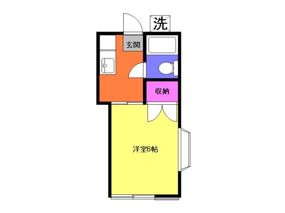 第3光丸荘(1K/2階)の間取り写真