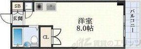 東明マンション江坂(ワンルーム/5階)の間取り写真