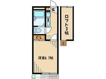 レオパレスラーク(1K/2階)の間取り写真