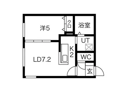 サローネ南郷(1LDK/4階)の間取り写真