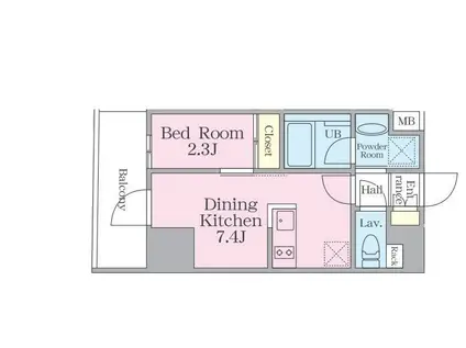 リージア浅草橋(1DK/10階)の間取り写真