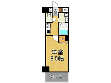 BLOOM LIFE TSUKAGUCHI(1K/4階)の間取り写真