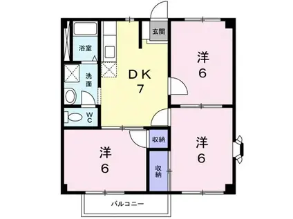 コーポ エンナ(3DK/1階)の間取り写真