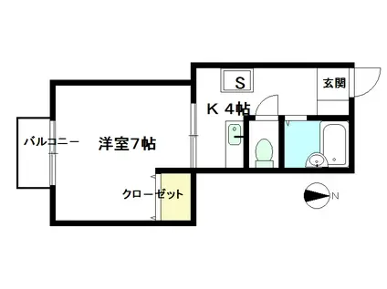 ブランカ(1K/1階)の間取り写真