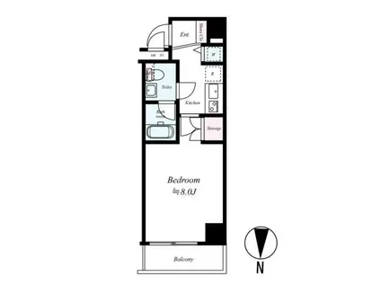 ドルチェ東京赤羽(1K/7階)の間取り写真