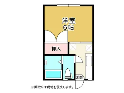 フォーブル昭和(1K/1階)の間取り写真