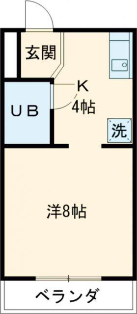 シャトレ蔵持(1K/1階)の間取り写真