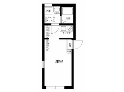 CONTRAIL六町(1K/3階)の間取り写真