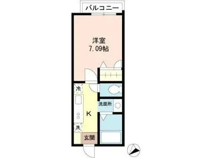 シャーメゾンフルハウス(1K/1階)の間取り写真