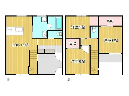 ボシュアンス高林(3LDK/1階)の間取り写真