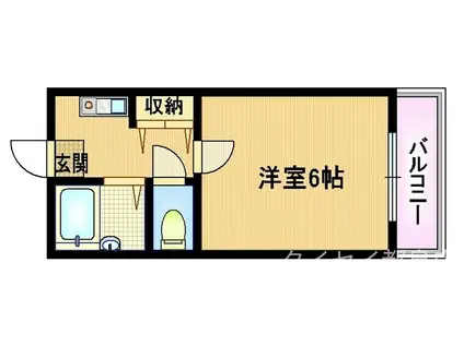 セピアコート都島(1K/3階)の間取り写真