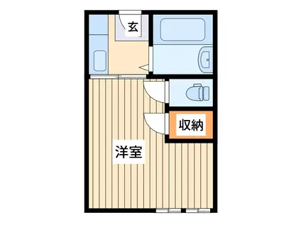 ハイツイシカワ(1K/1階)の間取り写真