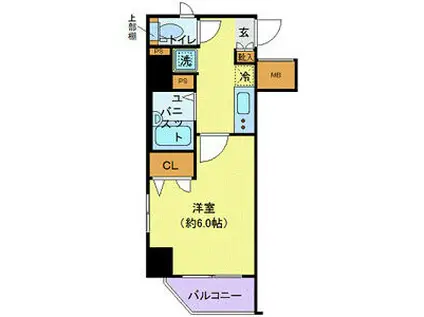 ハーモニーレジデンス御茶ノ水(1K/5階)の間取り写真