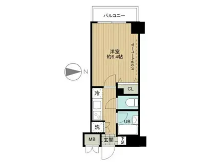 パレステュディオ大森ウエスト(1K/3階)の間取り写真