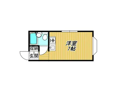 シャトー杉本PART1(ワンルーム/5階)の間取り写真