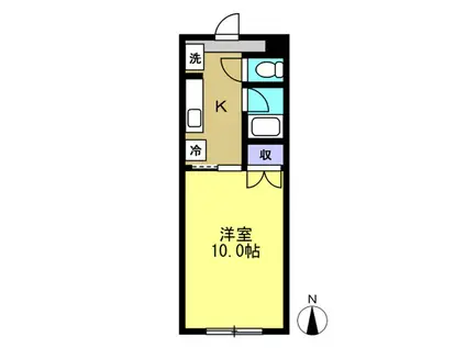 セントラル青山(1K/2階)の間取り写真